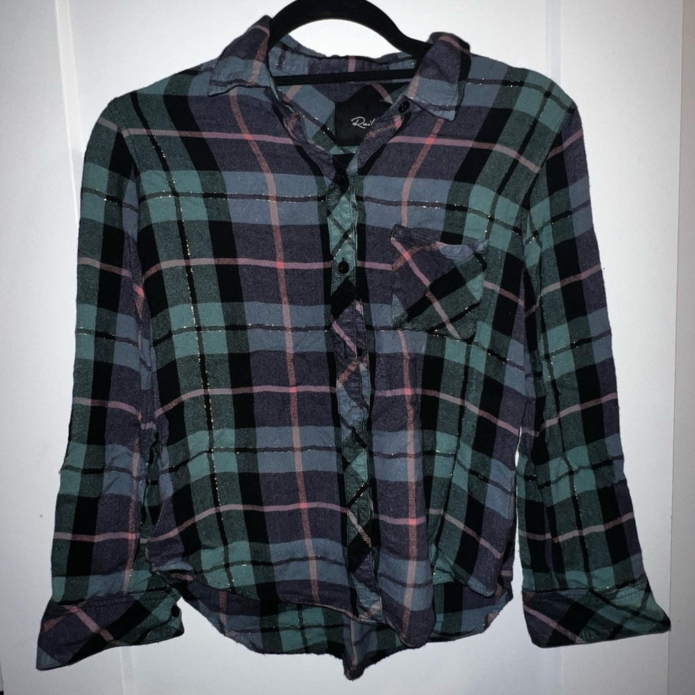 Chic Rails Plaid Button Down Shirt - size Small